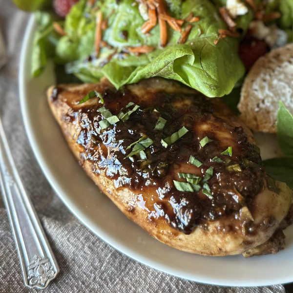 Raspberry Basil Chicken | Roots & Boots
