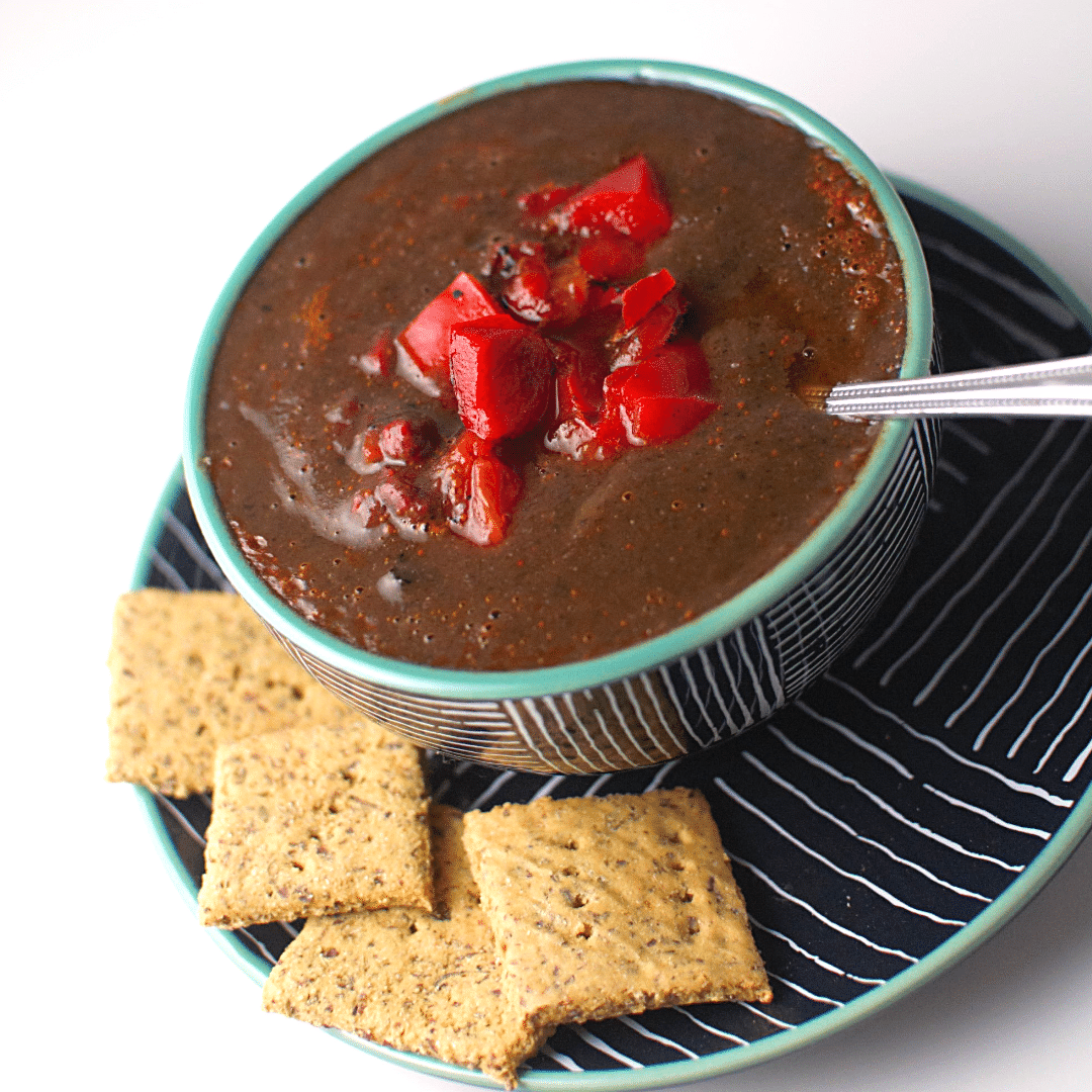 Hearty Black Bean Salsa Soup | Roots & Boots