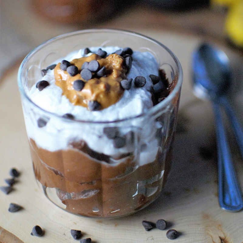 Creamy Chocolate Peanut Butter Pudding | Roots & Boots