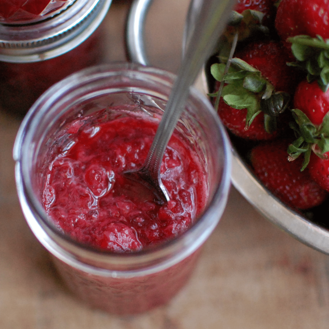 Canning Honey Sweetened Strawberry Jam Without Pectin | Roots & Boots