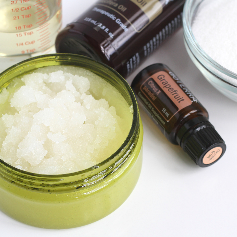 4-Ingredient Uplifting Sugar Scrub (DIY) - Inspired Edibles