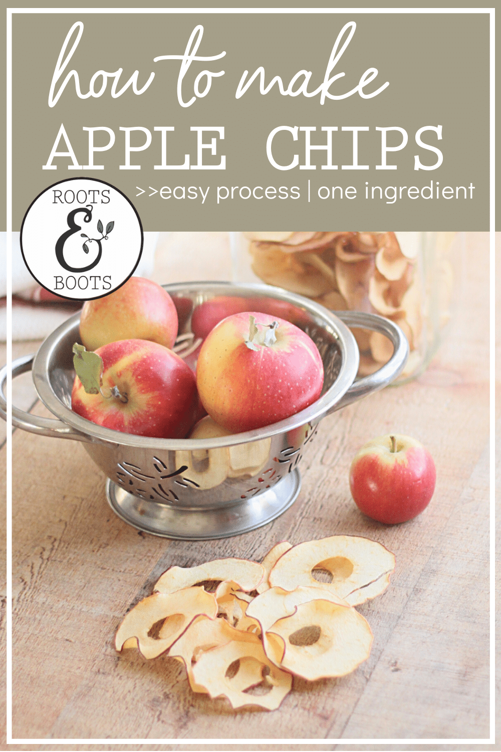 Homemade Apple Chips | Roots & Boots