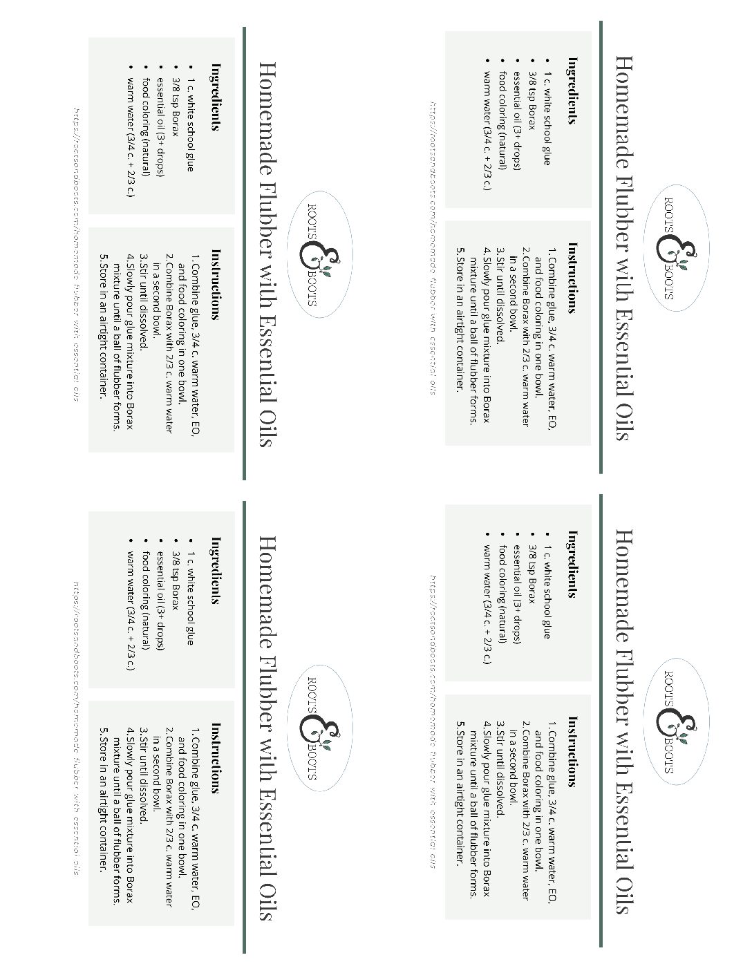 flubber recipe cards