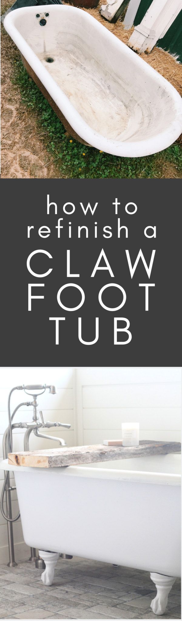 How to Refinish a Vintage Claw Foot Tub pinterest Roots & Boots