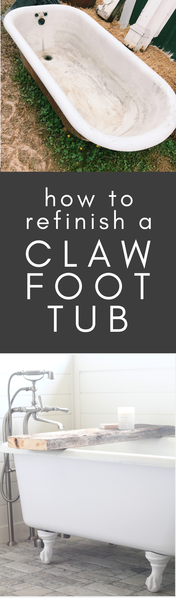 How to Refinish a Vintage Claw Foot Tub pinterest Roots & Boots