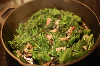 Sauteed Spinach with Bacon