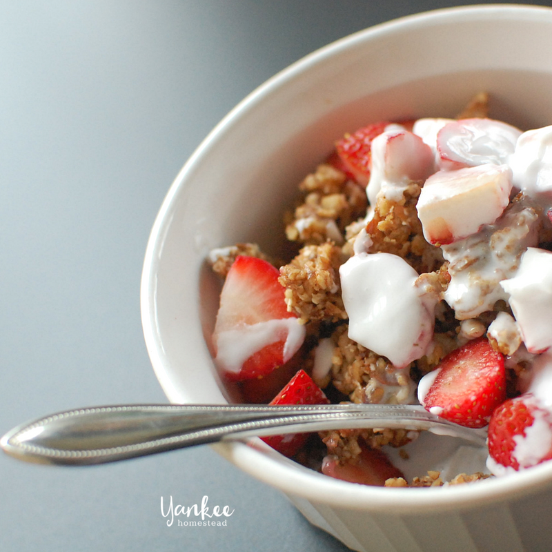 Oven Baked Paleo Vanilla Nut Granola | Yankee Homestead