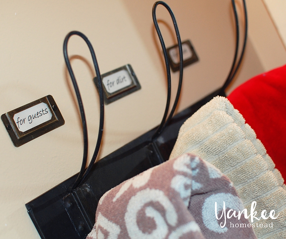 DIY Towel Rack Labels | Yankee Homestead