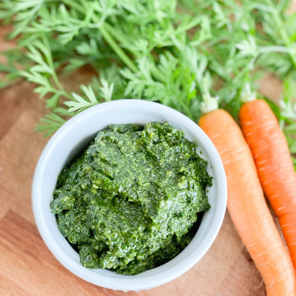 Fresh Carrot Top Pesto