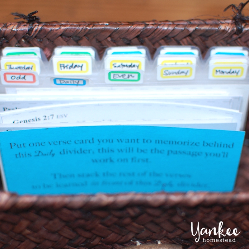 Simple Family Scripture Memory System | Yankee Homestead