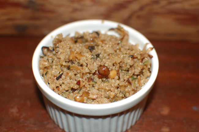 Toasted Quinoa with Sauteed Veggies