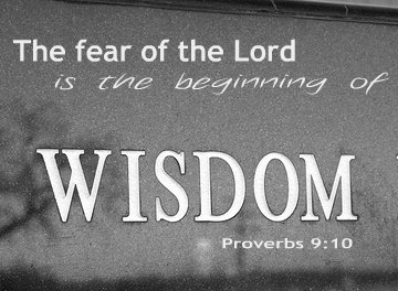 The fear of the Lord is the beginning of wisdom