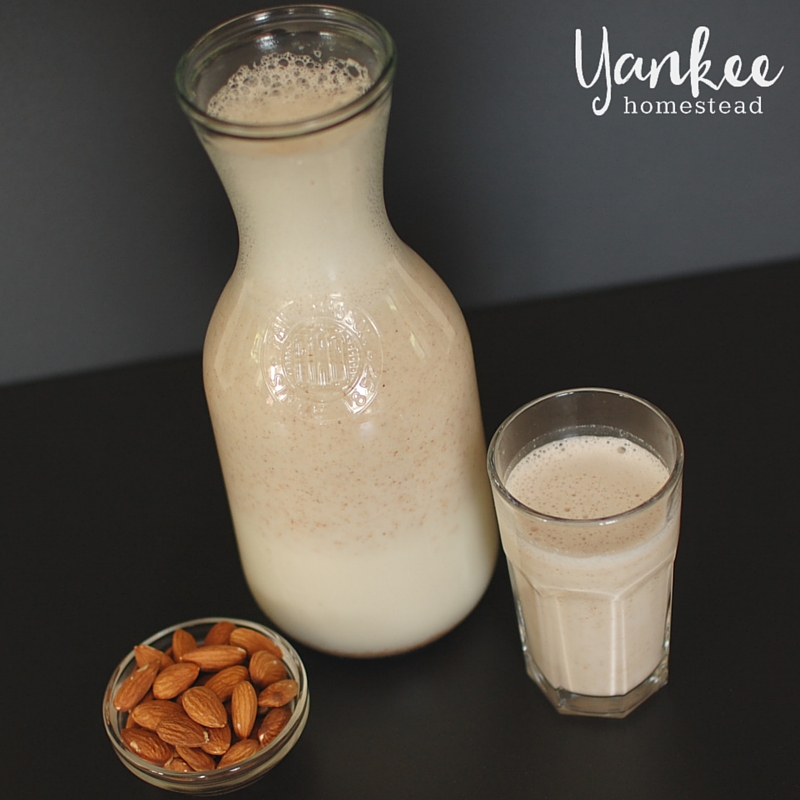 Make almond milk at home! It's cheaper and healthier than store bought versions. All you need is almonds, water and salt. (Optional: sweetener and vanilla.)