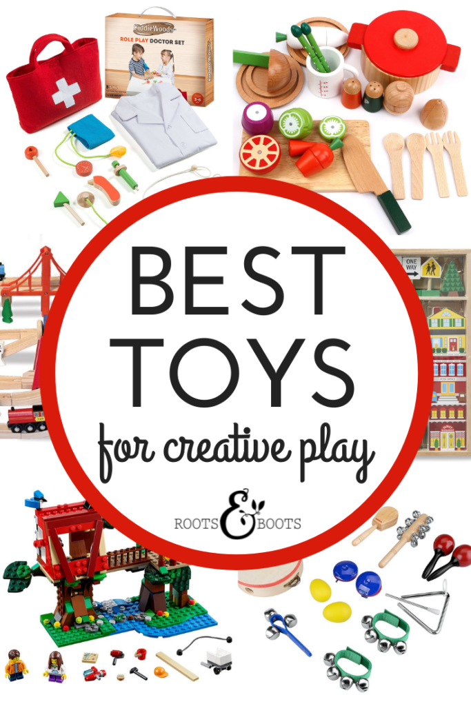 Need a little help choosing the best toys for creative play?  Your kids will love these sturdy toys that foster imaginative and open-ended play.  | Best Toys for Creative Play | Roots & Boots