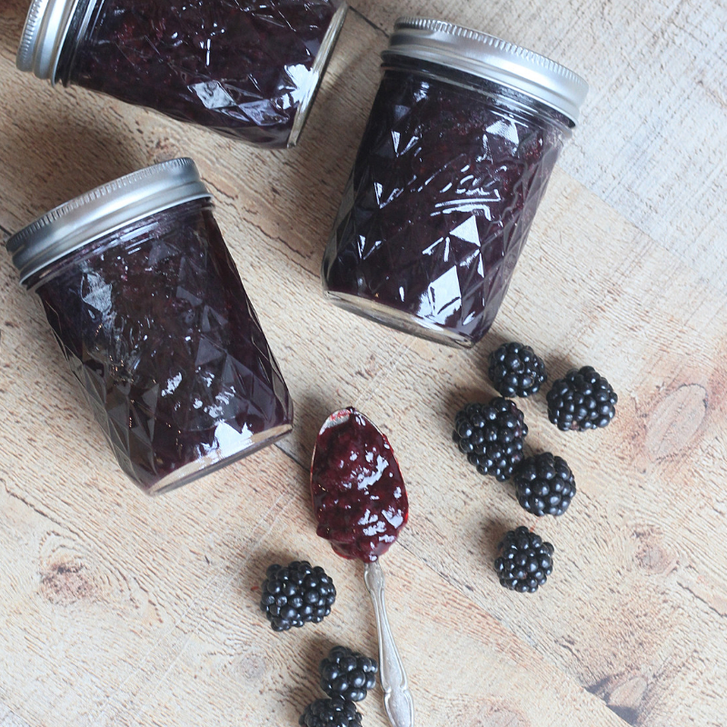 Honey Sweetened Blackberry Jam | Roots & Boots