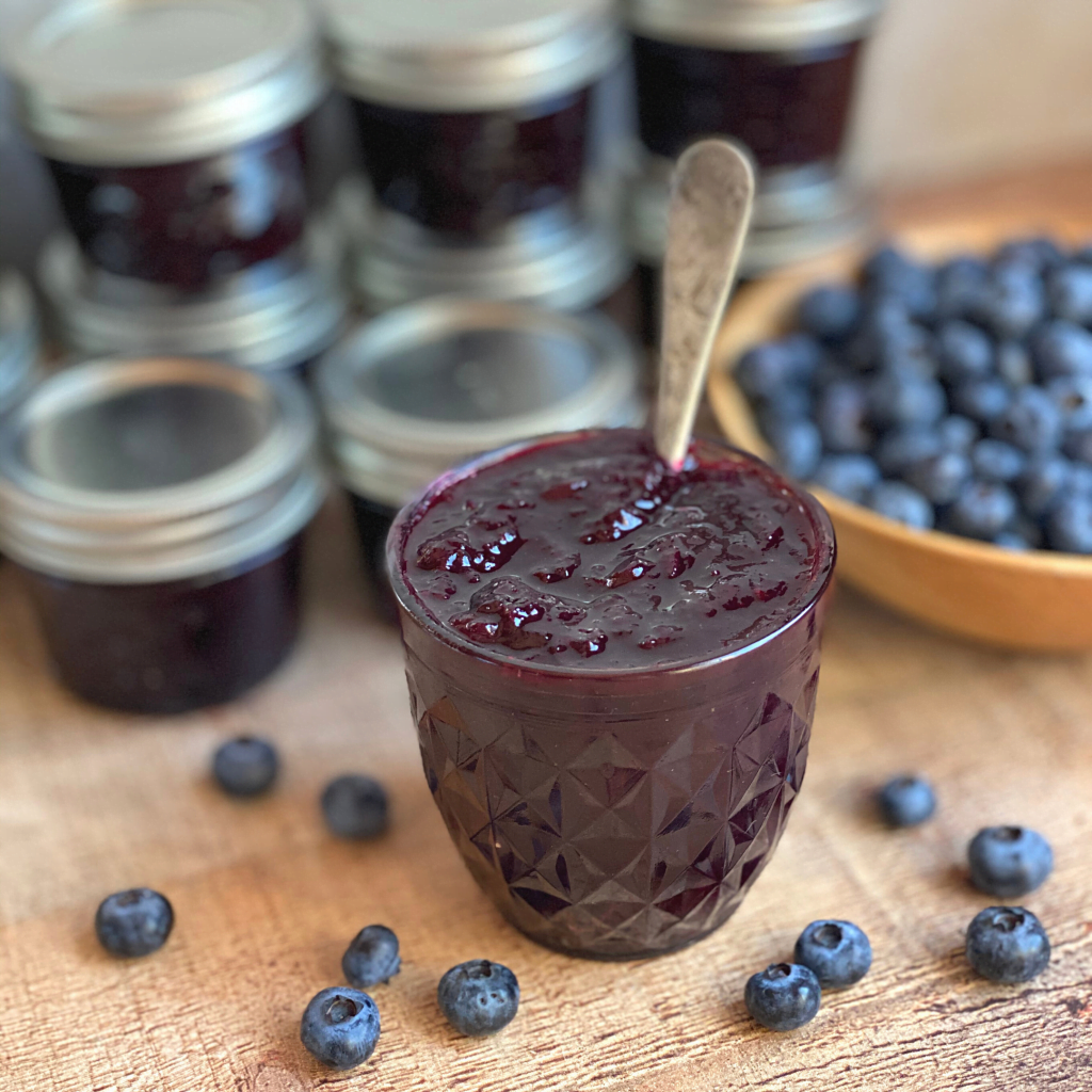 Honey Sweetened Blueberry Jam Without Pectin