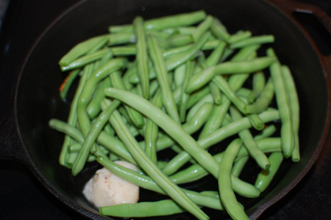 green beans from the garden