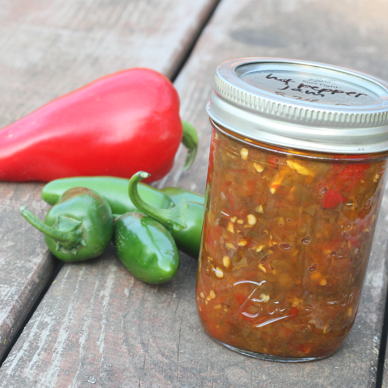 Honey Sweetened Hot Pepper Jam for Canning Honey Sweetened Hot Pepper Jam for Canning