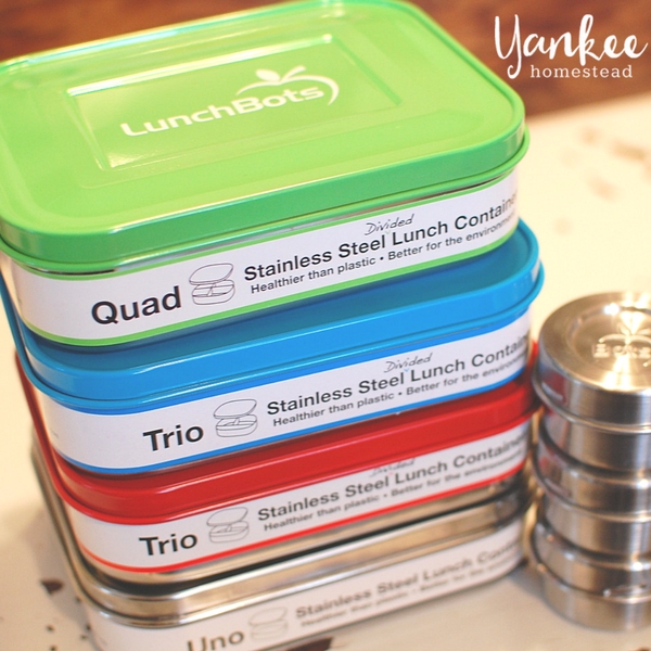 LunchBots Snack Packer Stainless Steel Bento Box