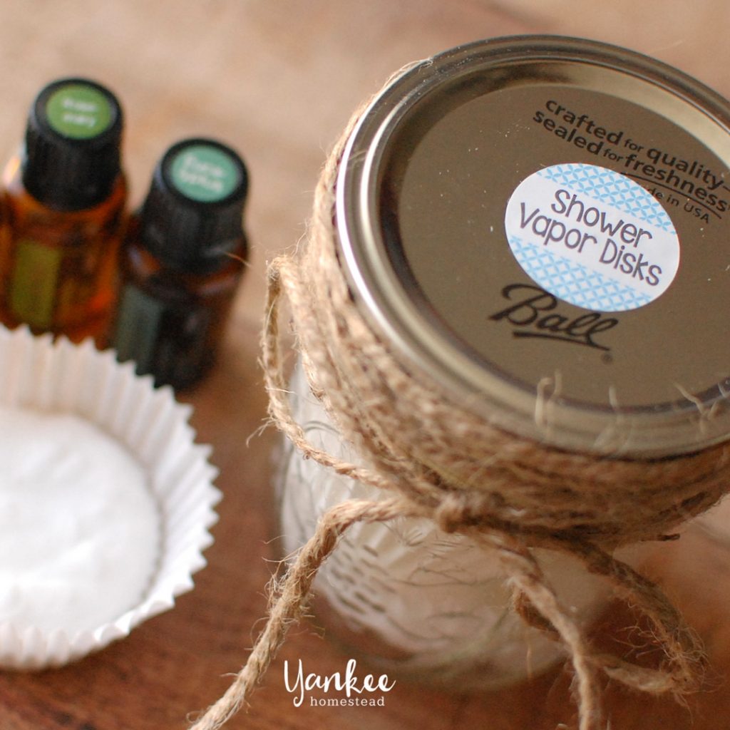 Homemade Shower Vapor Disks with Essential Oils | Yankee Homestead