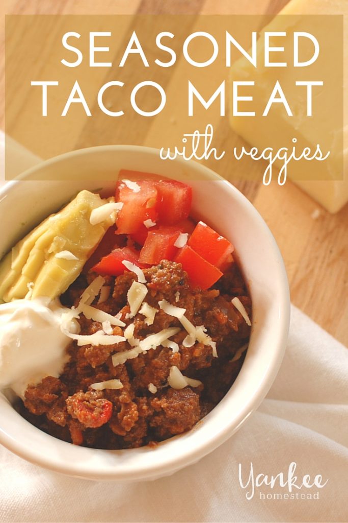 Seasoned taco meat is an easy crowd pleaser, plus you can hide all sorts of nutritious veggies in and no one will know!