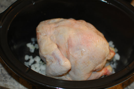 whole chicken in the crockpot