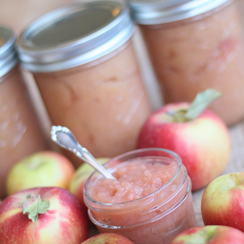 No Sugar Home Canned Applesauce | Roots & Boots