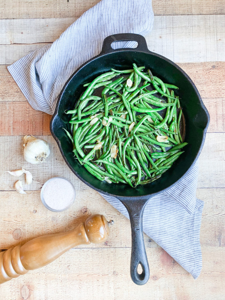 Garlicky Green Beans | Roots & Boots