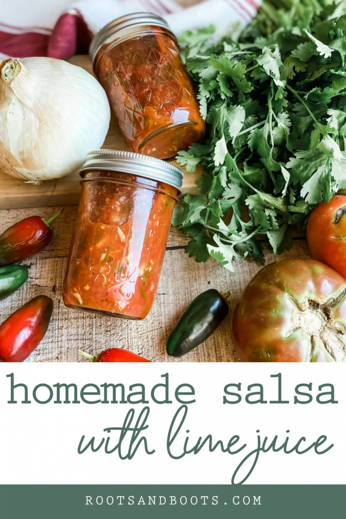 Home Canned Salsa with Lime Juice | Roots & Boots