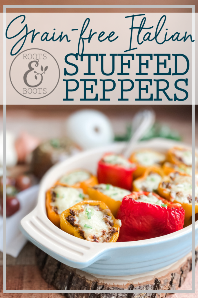 Grain-free Italian Stuffed Peppers | Roots & Boots