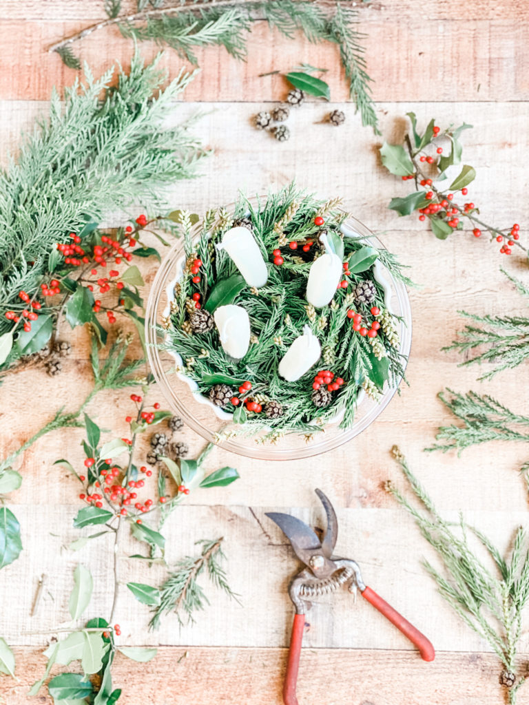 Homemade Advent Wreath with Foraged Greens | Roots & Boots