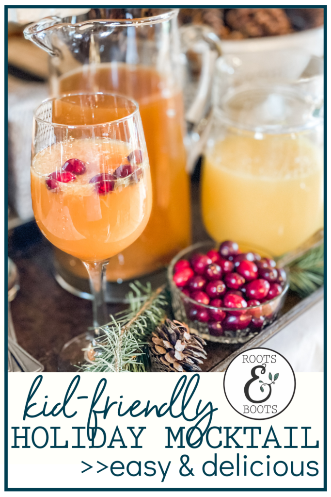 Easy Kid-Friendly Holiday Mocktail | Roots & Boots