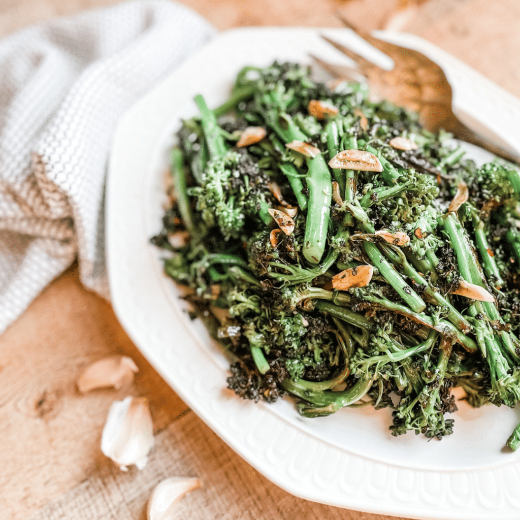 Charred Broccoli with Garlic | Roots & Boots