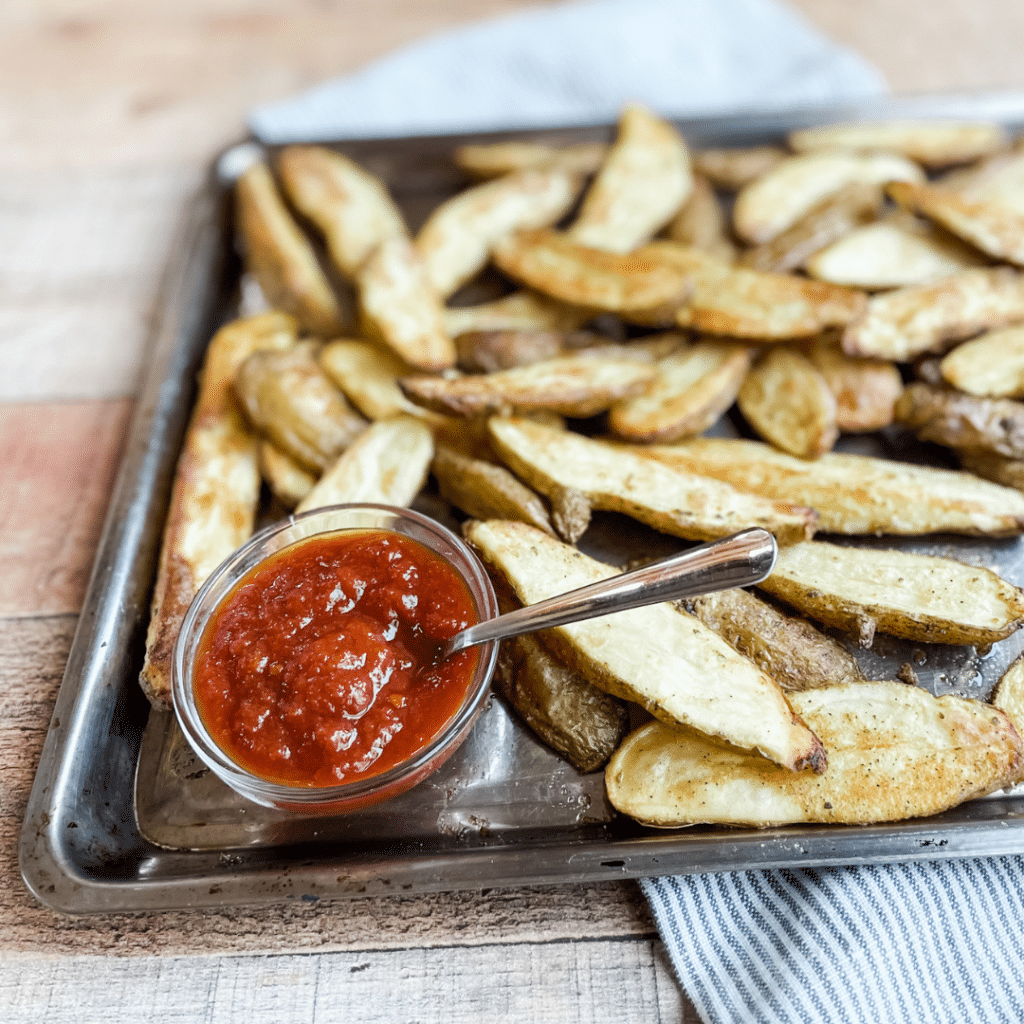 Savory Oven Roasted Potato Wedges | Roots & Boots