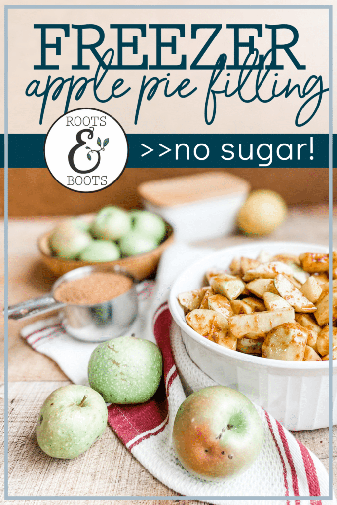 No-Sugar Apple Pie Filling for the Freezer | Roots & Boots