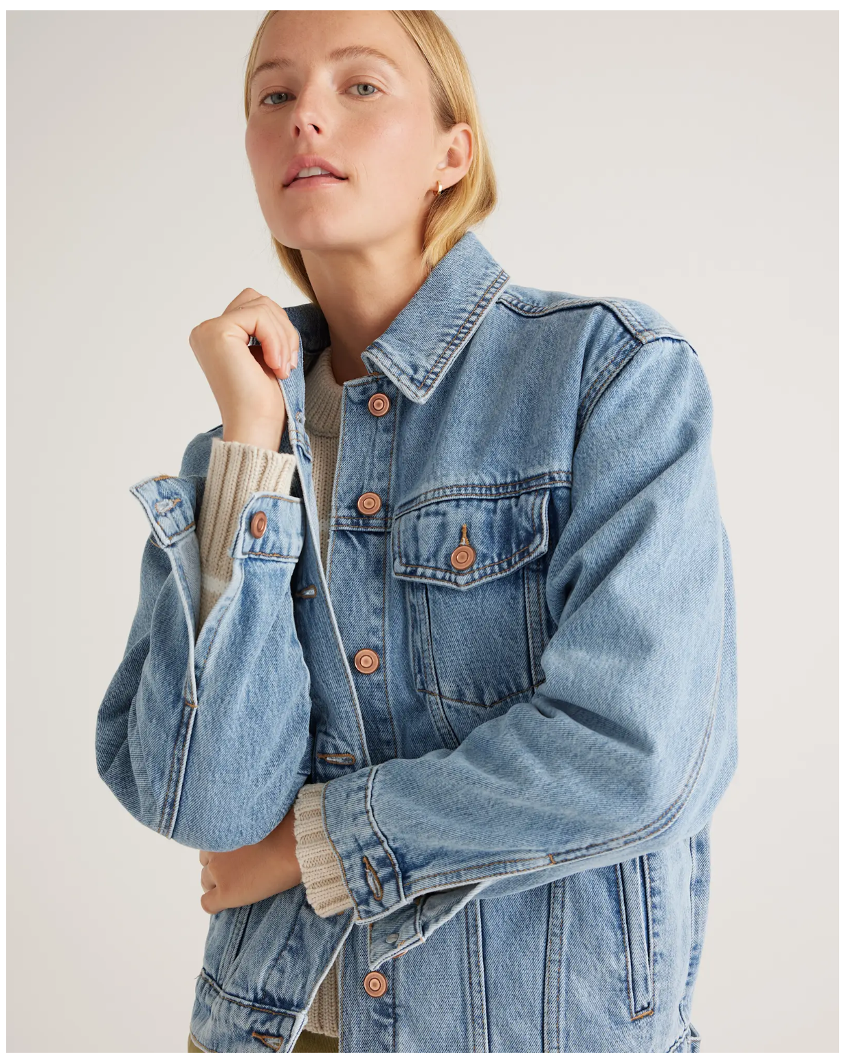 Organic cotton denim jacket | Roots & Boots