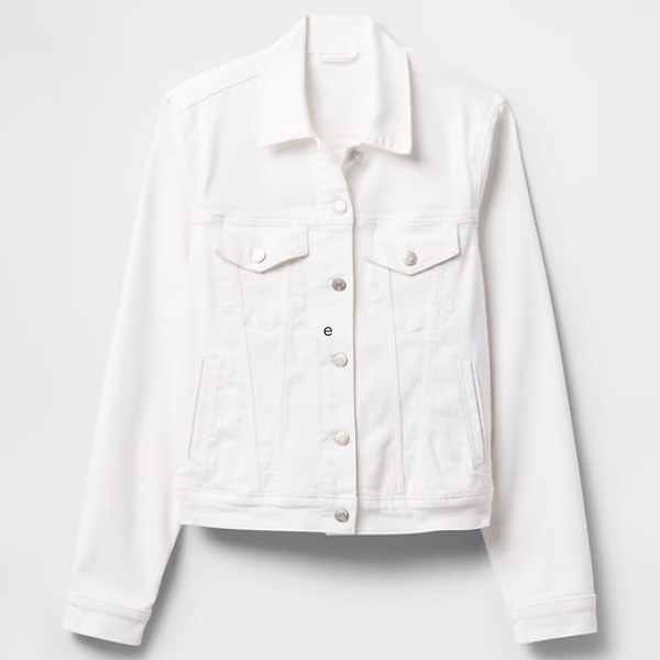 White denim jacket | Roots & Boots