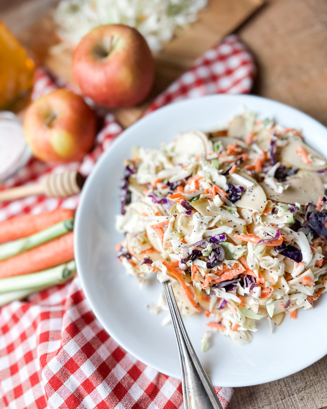 Honey-Sweetened Apple Slaw | Roots & Boots