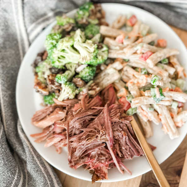 Creamy Gluten Free Pasta Salad with Veggies | Roots & Boots