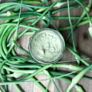 Homemade Garlic Scape Powder | Roots & Boots