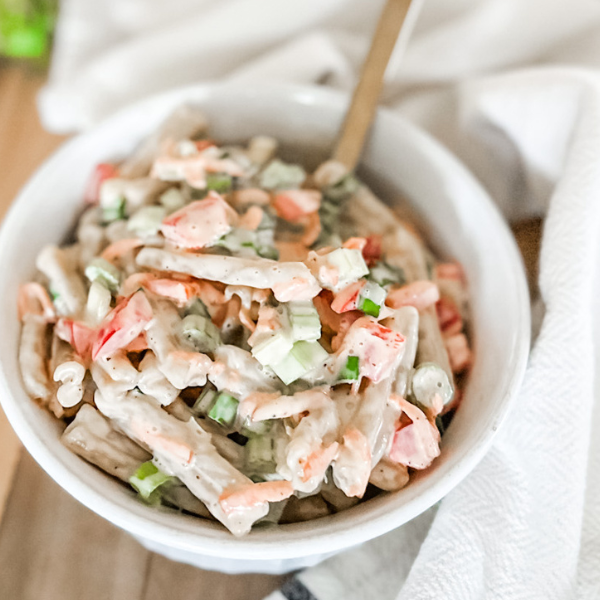 Creamy Gluten Free Pasta Salad with Veggies | Roots & Boots Creamy Gluten Free Pasta Salad with Veggies | Roots & Boots