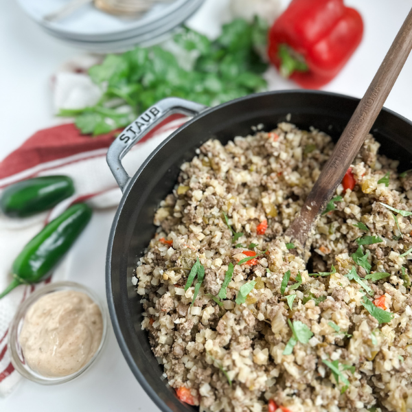 Chipotle Beef with Cauliflower Rice | Roots & Boots