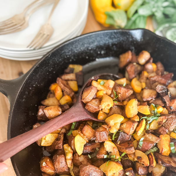 Potato and Zucchini Skillet Hash | Roots & Boots Potato and Zucchini Skillet Hash | Roots & Boots