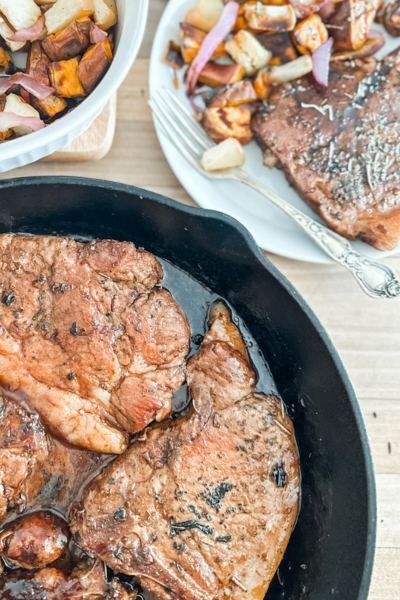 Balsamic Pork Chops | Roots & Boots