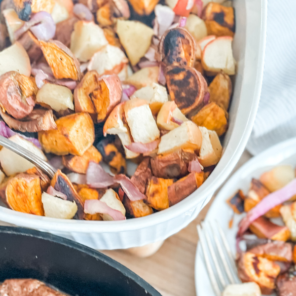 Roasted Sweet Potatoes and Apples | Roots & Boots Roasted Sweet Potatoes and Apples | Roots & Boots