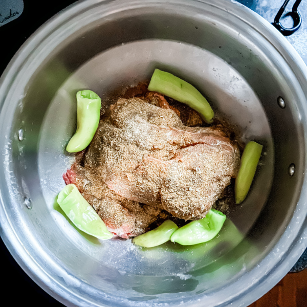 Slow Cooker Pork Roast with Ranch and Banana Peppers | Roots & Boots
