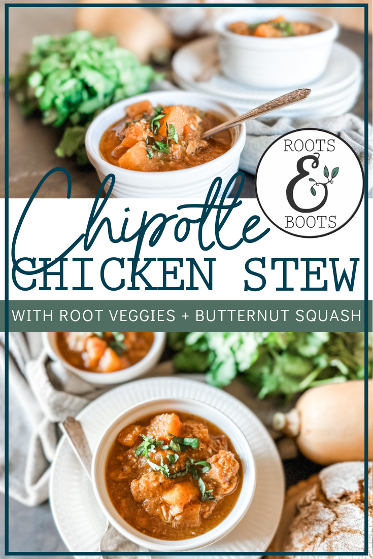 Slow Cooker Chipotle Chicken Stew | Roots & Boots