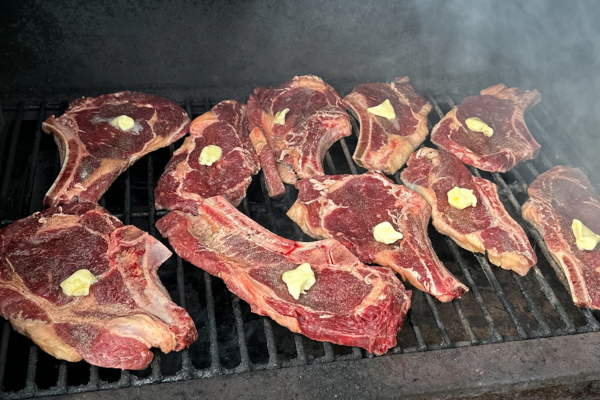 Grass-Fed Steaks with Butter on a Wood Pellet Smoker | Roots & Boots