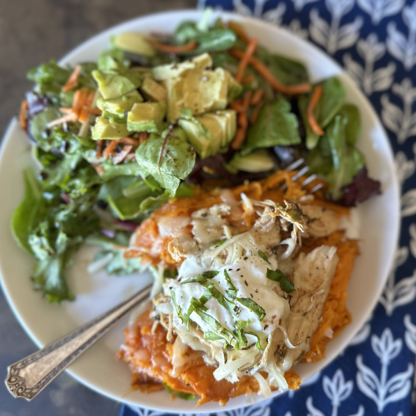 Slow Cooker Salsa Shredded Chicken | Roots & Boots