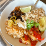 Chicken Burrito Bowls with Cauliflower Rice | Roots & Boots